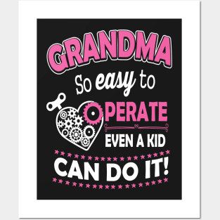 Grandma So Easy To Operate Even A Kid Can Do It Posters and Art